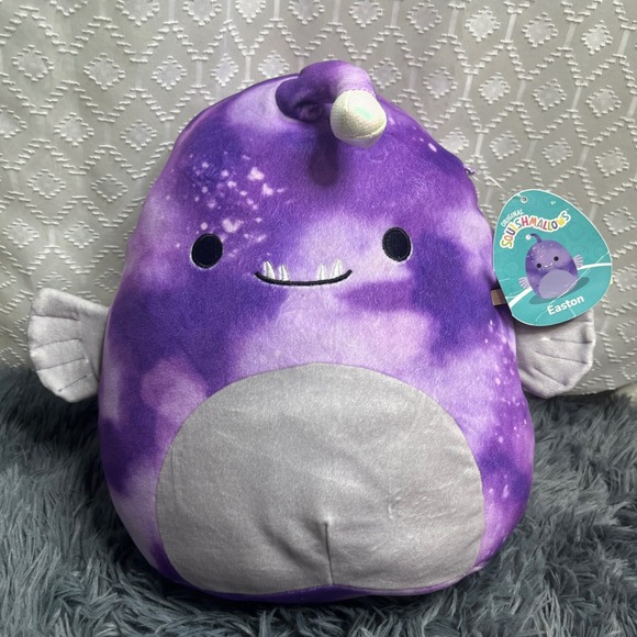 Squishmallows Easton Angler Fish Plush Galaxy Purple Stuffed Animal 11 inch, NWT - Picture 1 of 5